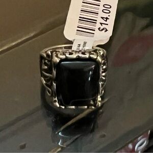 Free People onyx ring.